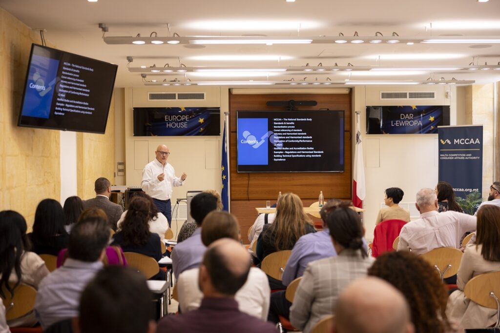 Driving Excellence in Public Procurement Info Session Speaker addressing the Audience